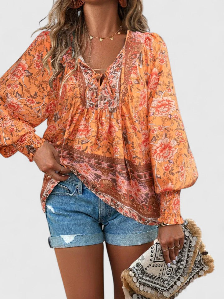 Nathalie floral peasant blouse, tenth view