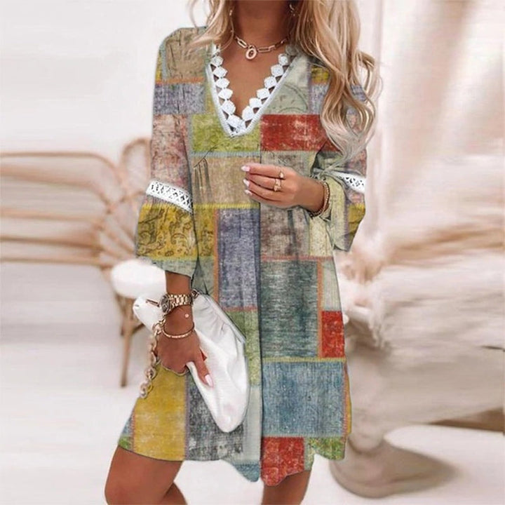Nerina floral V-neck mini dress, fourth view