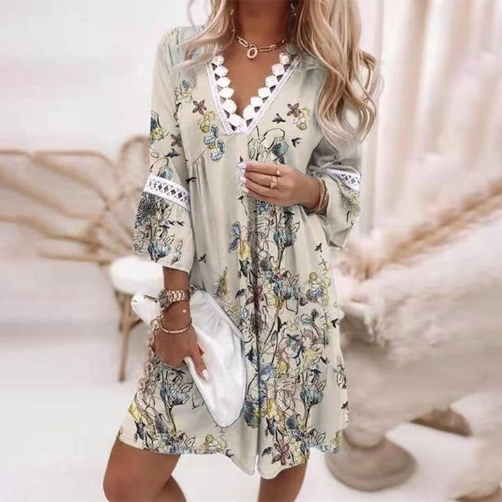 Nerina floral V-neck mini dress, fifth view