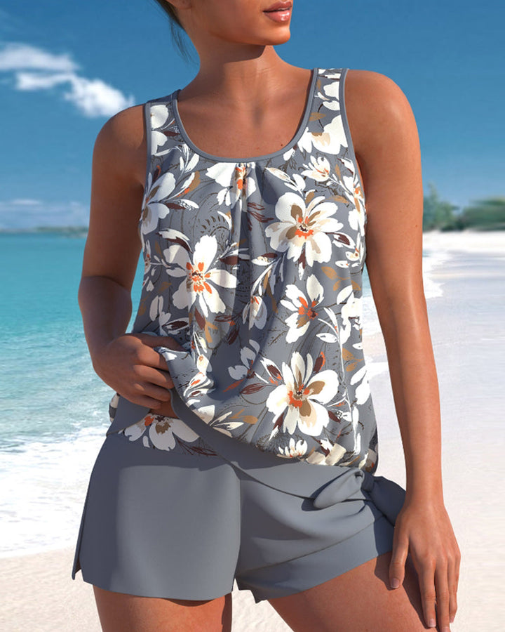 Noelle two piece tankini set, front view
