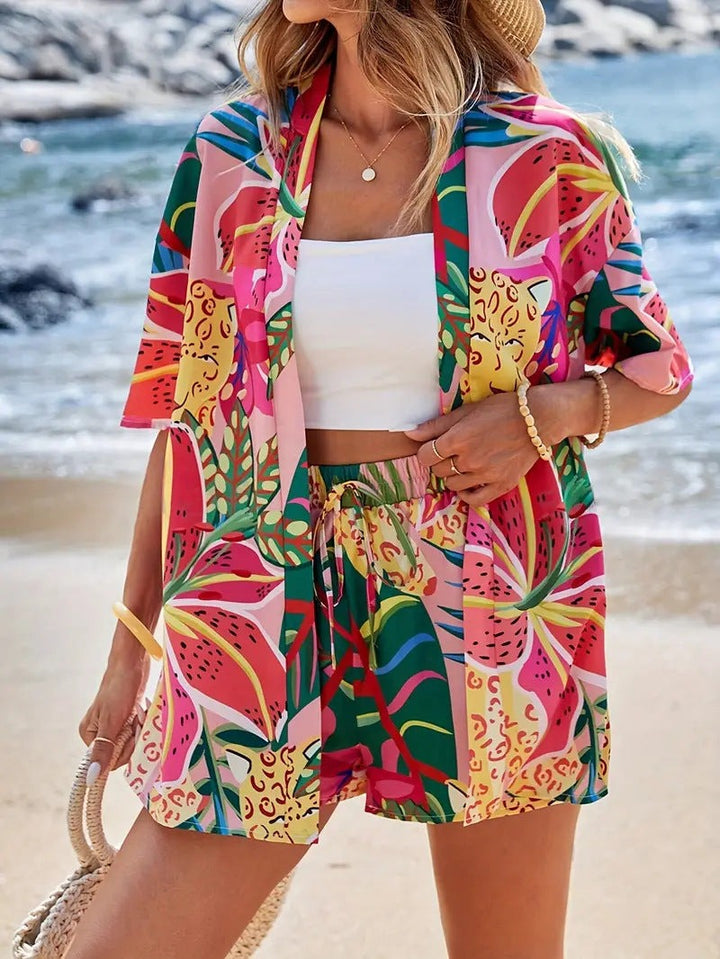 Paloma | Printed Kimono and Shorts Set - product image 2
