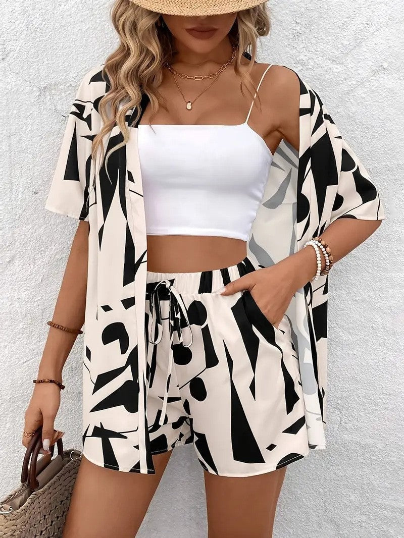 Paloma | Printed Kimono and Shorts Set - product image 5