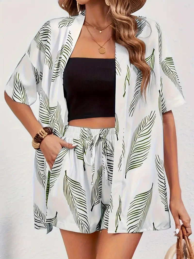 Paloma | Printed Kimono and Shorts Set - product image 8