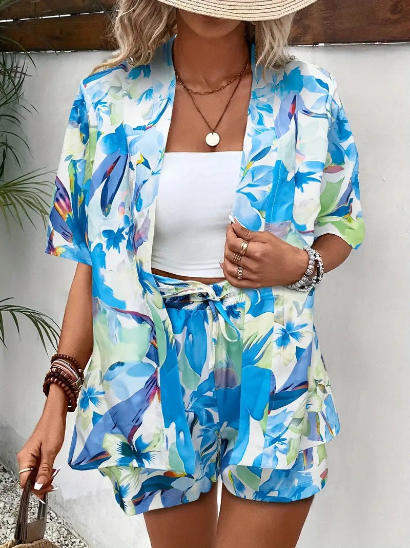 paloma printed kimono and shorts set - product image 11