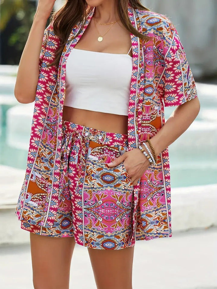 paloma printed kimono and shorts set - product image 12