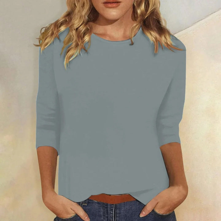 Katell | Round Neck Three-Quarter Sleeve Top - product image 4