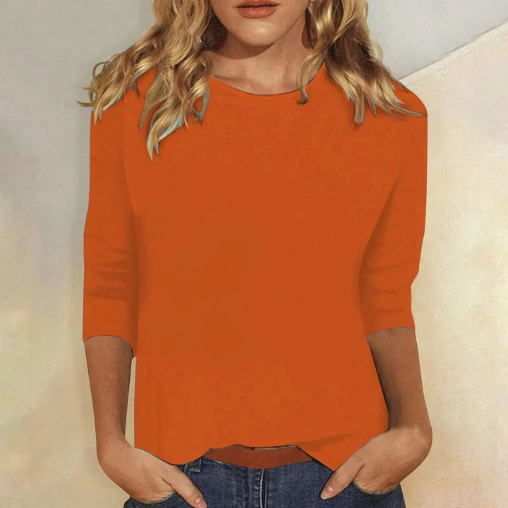 Katell | Round Neck Three-Quarter Sleeve Top - product image 8
