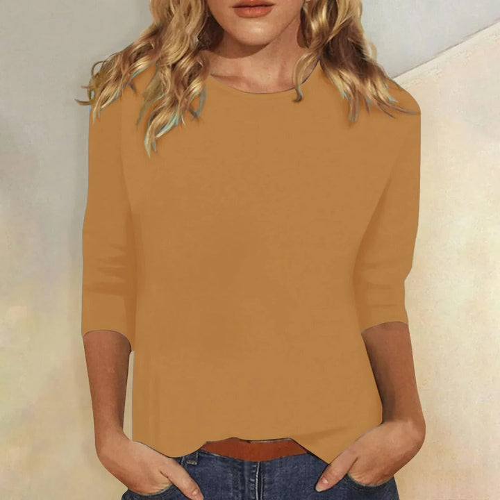 Katell | Round Neck Three-Quarter Sleeve Top - product image 9