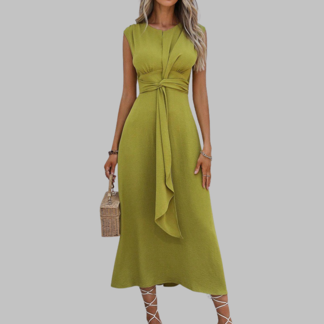 Nanna sleeveless belted a-line midi dress, second view