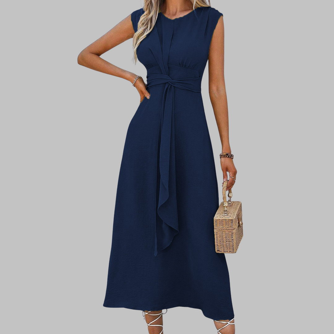 Nanna sleeveless belted a-line midi dress, eighth view