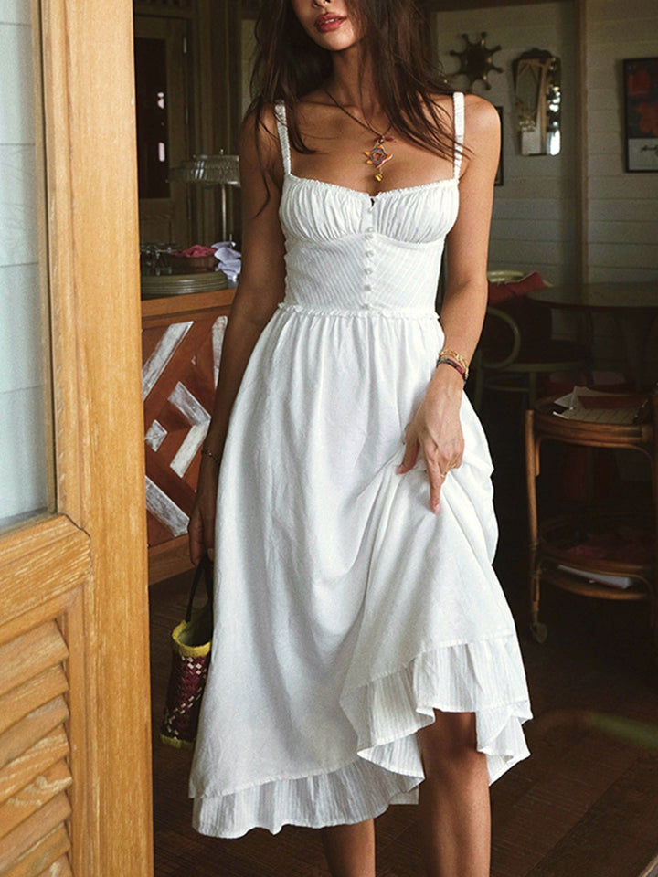 Jessamine | Sleeveless Ruffle Hem Cami Midi Dress - product image 5