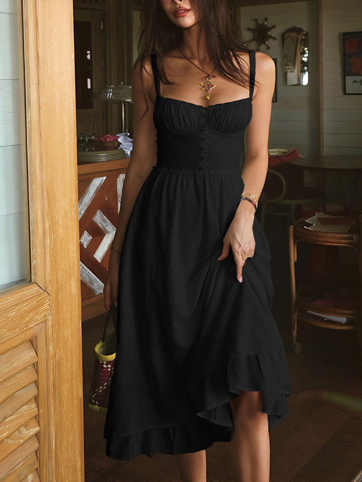 Jessamine | Sleeveless Ruffle Hem Cami Midi Dress - product image 9