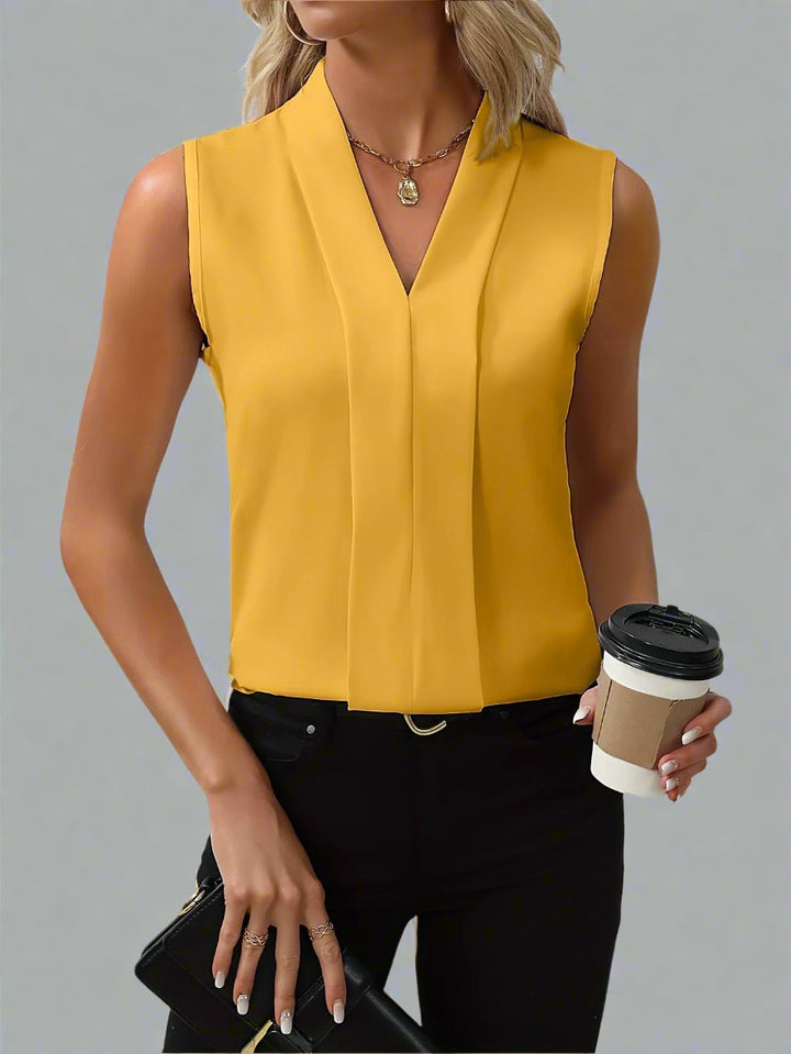 Gaetane | Sleeveless V-Neck Smart Casual Blouse - product image 3
