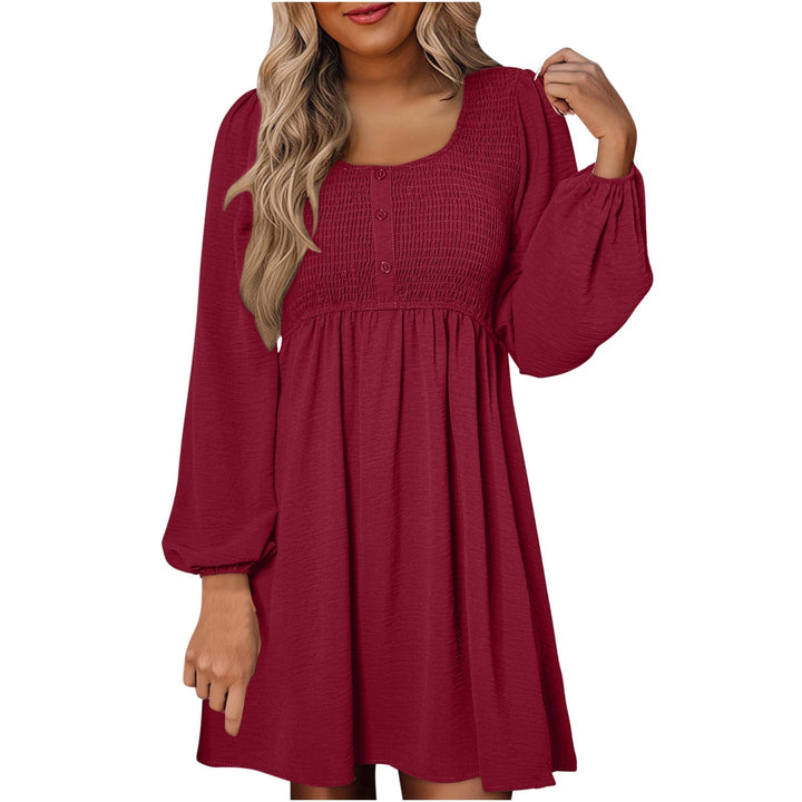 Perrine | Smocked Square Neck Puff Sleeve Mini Dress - product image 4