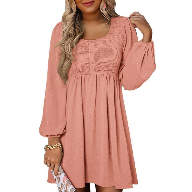 Perrine | Smocked Square Neck Puff Sleeve Mini Dress - product image 7