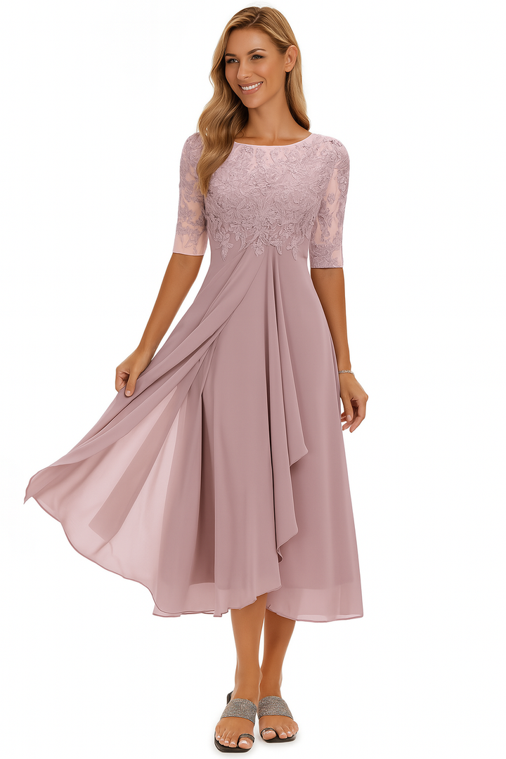Sonja A-line lace midi dress, second view