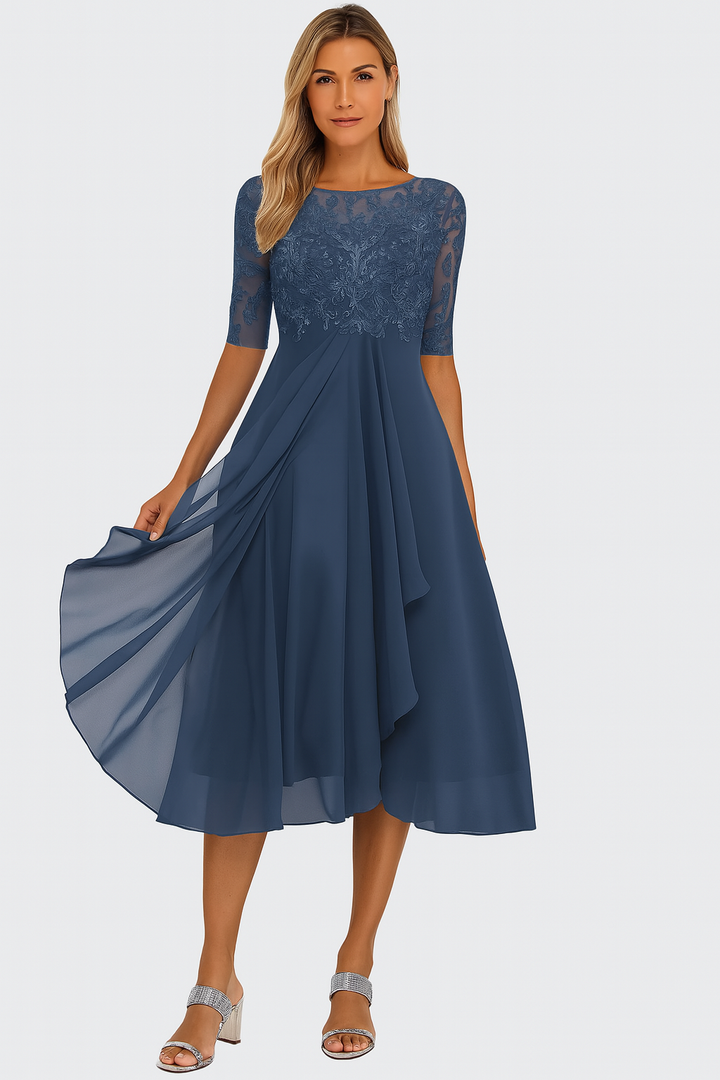 Sonja A-line lace midi dress, fourth view
