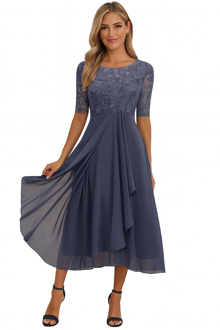 Sonja A-line lace midi dress, fifth view