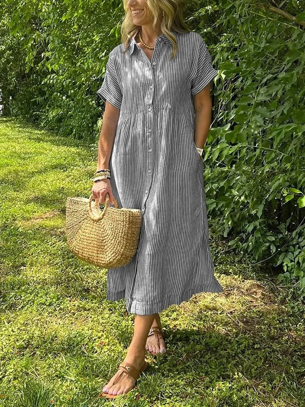 Ilaria | Striped Long Sleeve Button-Up Shirt - product image 10