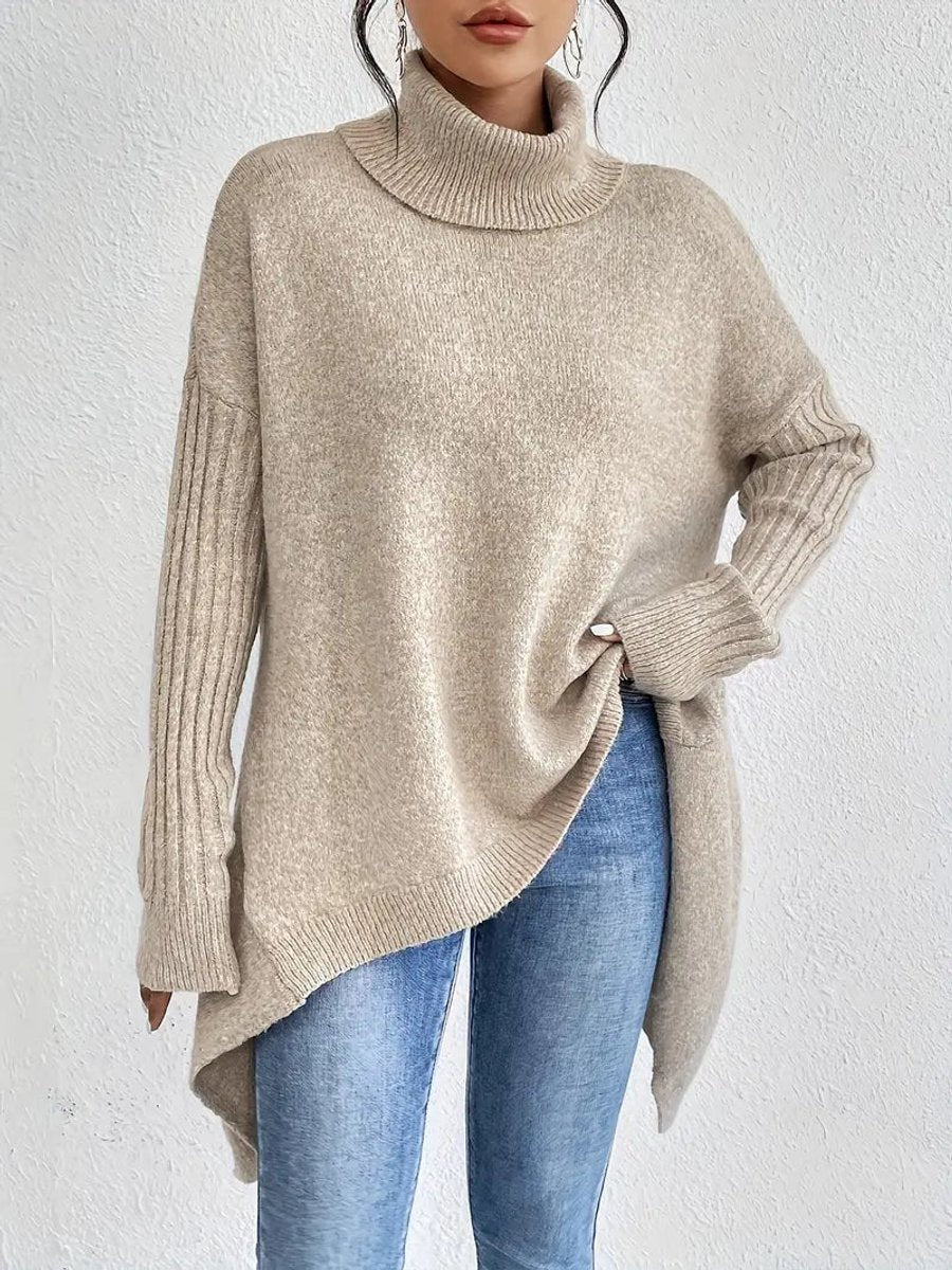 Susana | Oversized Ribbed Turtleneck Jumper