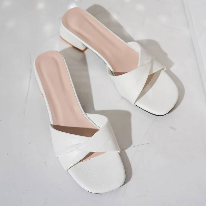 Sidonie | Twisted Strap Low Block Heel Mule Sandals - product image 9