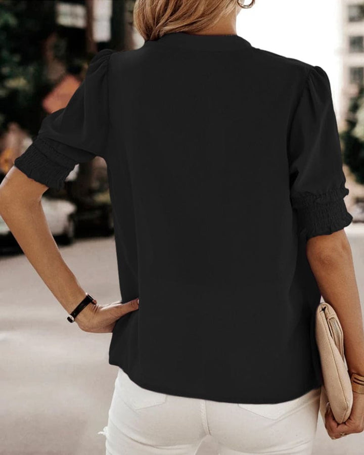 Juliette | V-Neck Puff Sleeve Chiffon Blouse - product image 10