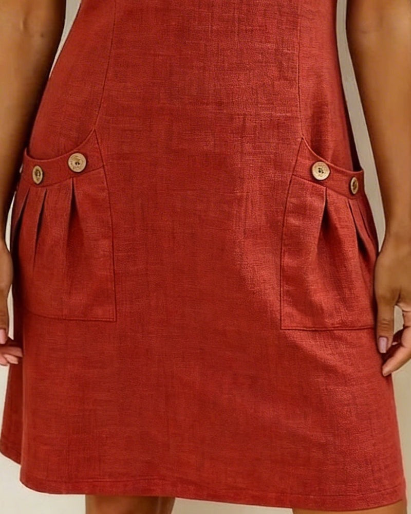 Maristella | Zip Neck A-Line Mini Dress - product image 3