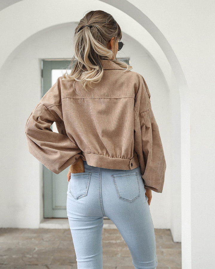 Anika cropped button down jacket, alternate view