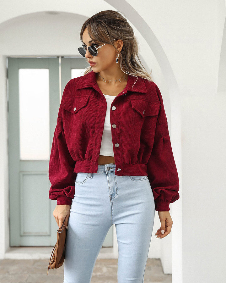Anika cropped button down jacket, alternate view