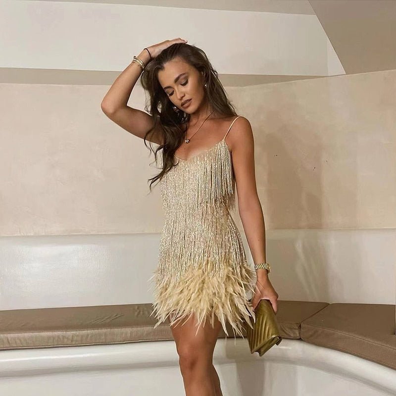 Cosima fitted sequin cocktail mini dress, alternate view