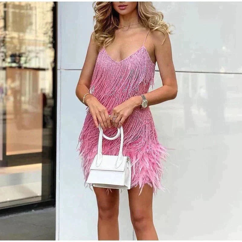 Cosima fitted sequin cocktail mini dress, alternate view
