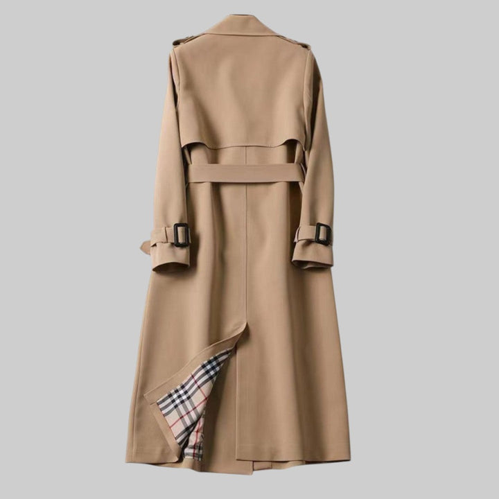 Emily belted double breasted long trench coat, alternate view