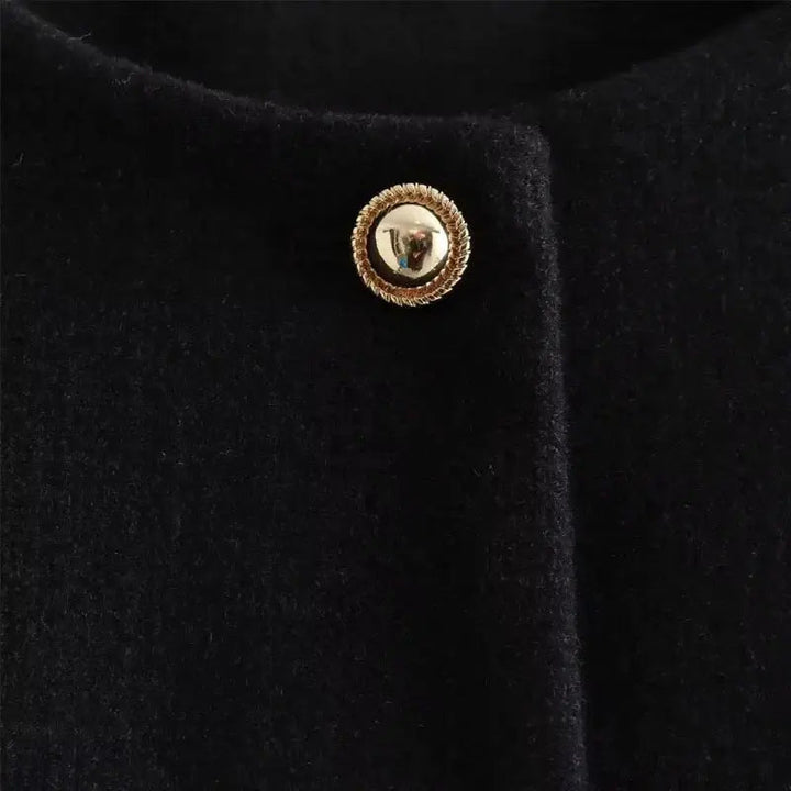 Leonie cropped bomber jacket button front, alternate view