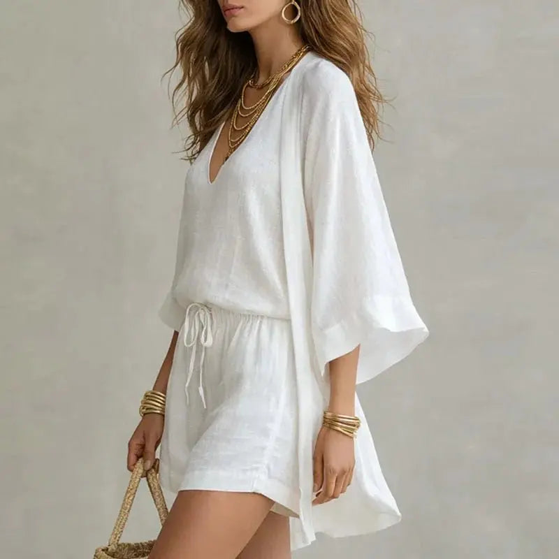 Phoebe linen 3 piece co-ord set, alternate view