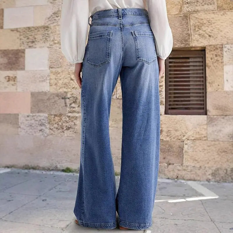 Solange high waisted wide leg vintage jeans, alternate view