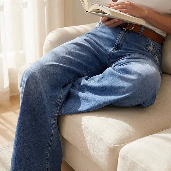 Solange high waisted wide leg vintage jeans, alternate view
