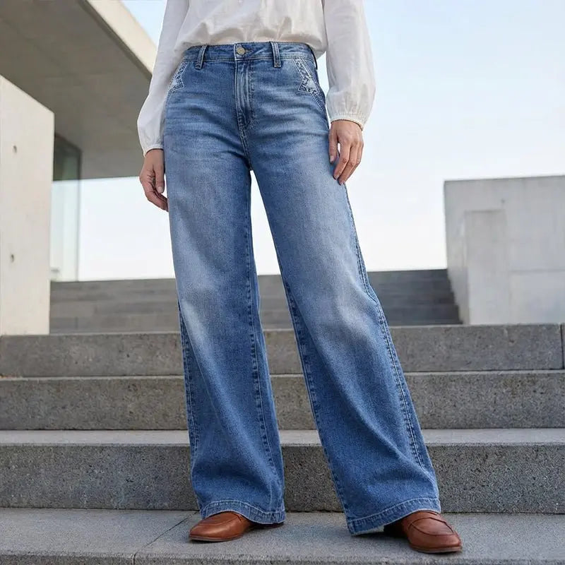 Solange high waisted wide leg vintage jeans, alternate view