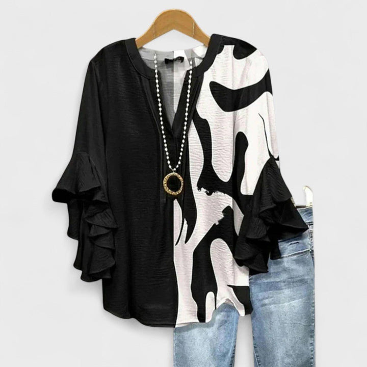 Penelope | Floral Ruffled Sleeve Blouse
