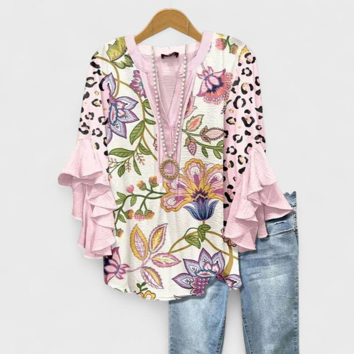 Penelope | Floral Ruffled Sleeve Blouse