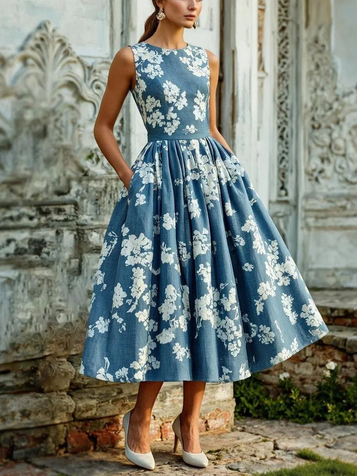 Josephine | Floral A-Line Midi Dress