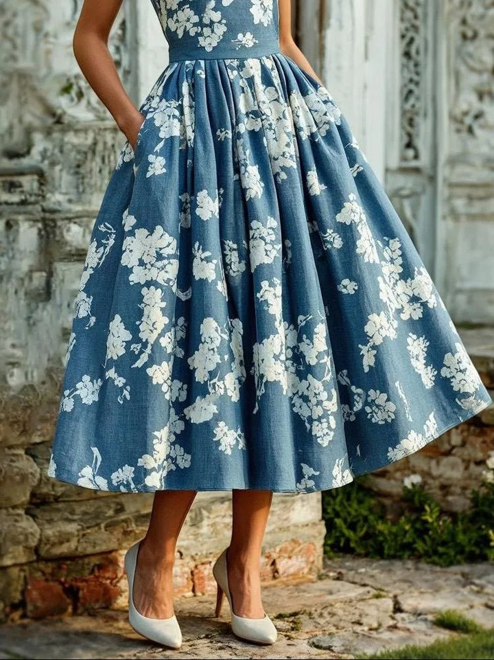 Josephine | Floral A-Line Midi Dress