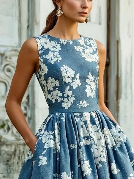 Josephine | Floral A-Line Midi Dress