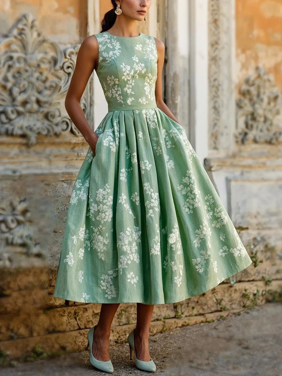 Josephine | Floral A-Line Midi Dress
