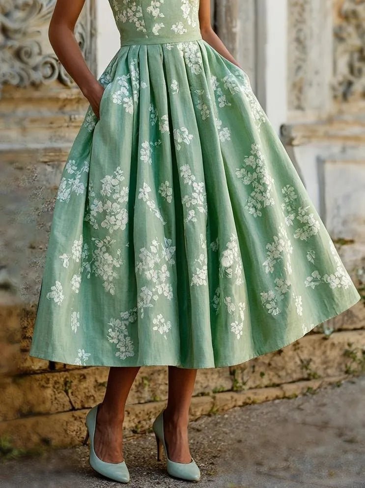Josephine | Floral A-Line Midi Dress