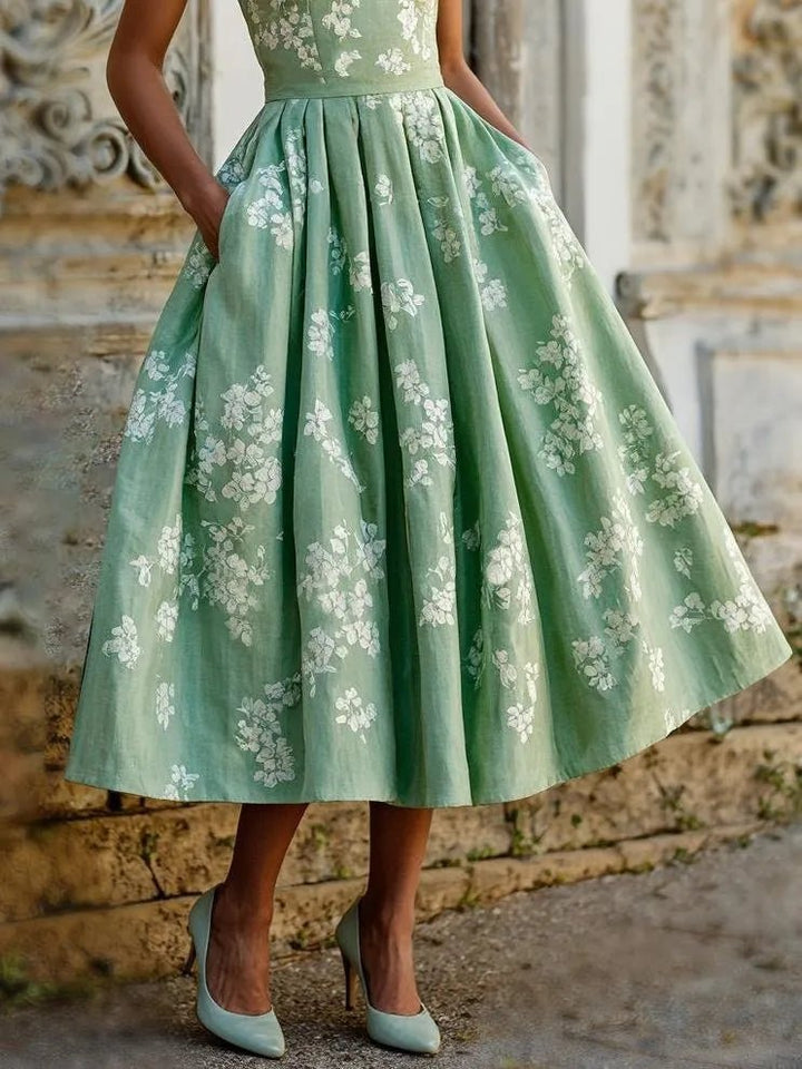 Josephine | Floral A-Line Midi Dress