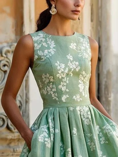 Josephine | Floral A-Line Midi Dress