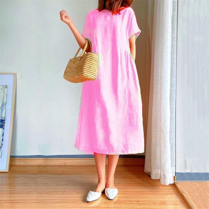 Cordelia | Relaxed Linen Midi Dress