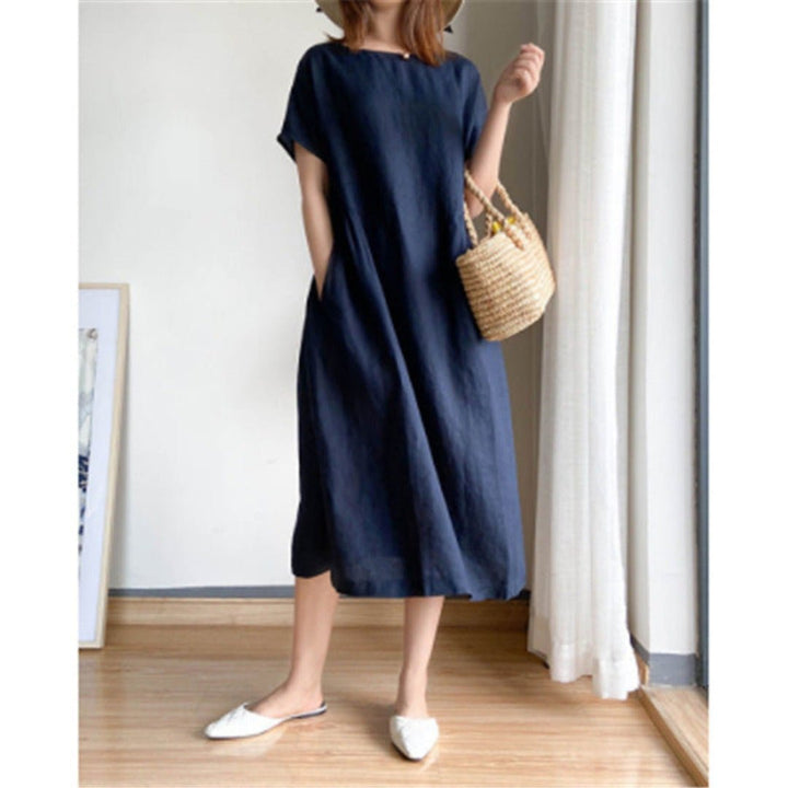 Cordelia | Relaxed Linen Midi Dress