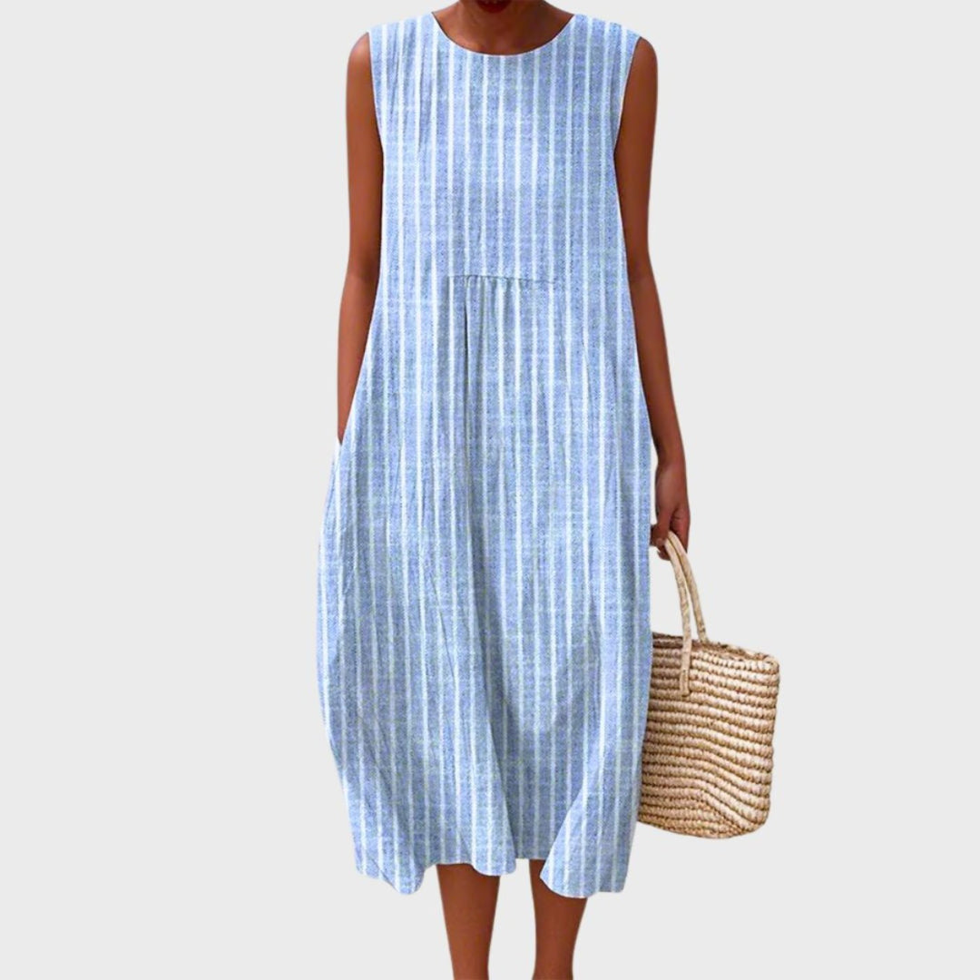Willow | Tiered Linen Midi Dress