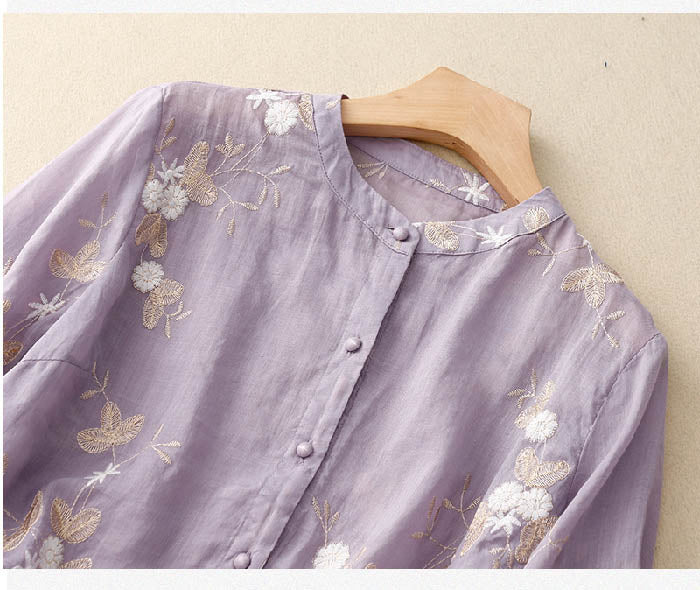 Beaumont | Embroidered Accent Blouse